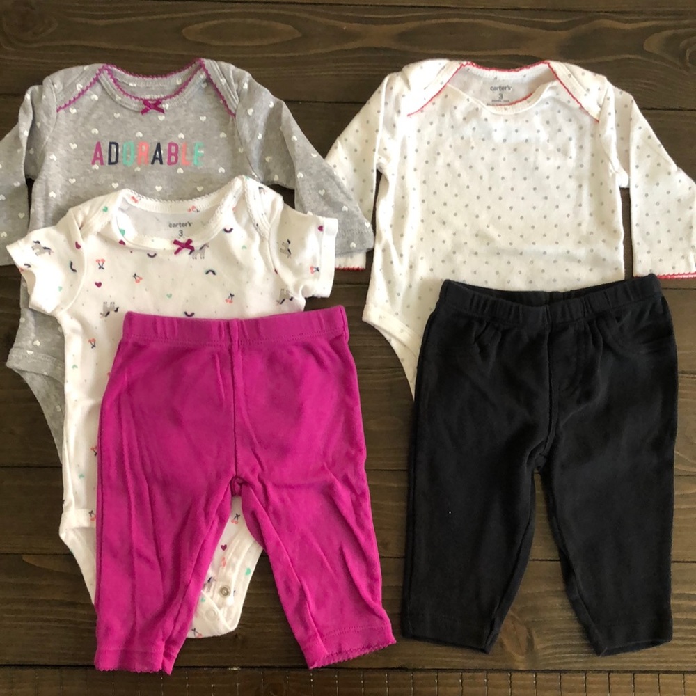 2 set bundle! Carter’s 3m outfits | Unicorn set | Christmas long sleeve/pants